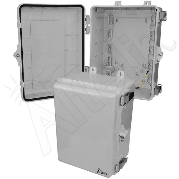 Altelix 12x9x7 IP66 NEMA 4X PC+ABS Weatherproof Utility Box with Hinged Door - Nema Supply