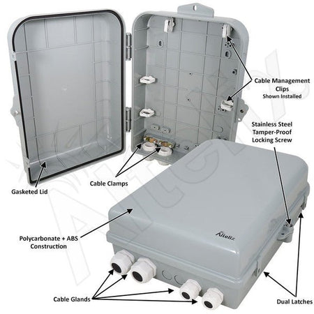 Altelix 15x10x5 NEMA 4X Polycarbonate + ABS Weatherproof Enclosure - Nema Supply