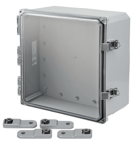 Integra Premium Series Polycarbonate Enclosure with Hinge Clear Locking Latch Cover - Nema Supply