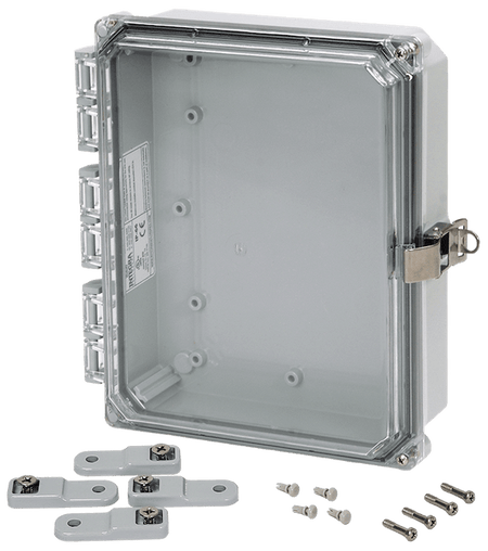Integra Premium Series Polycarbonate Enclosure with Hinge Clear Locking Latch Cover - Nema Supply