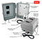 12x9x7 PC+ABS Weatherproof Vented Utility Box NEMA Enclosure with Aluminum Mounting Plate, 120 VAC Outlet & Power Cord