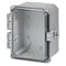8X6X4 Premium Series Polycarbonate Enclosure with Hinge Clear Non-Metallic Locking Latch Cover