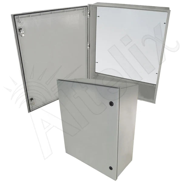 Altelix 32x24x12 NEMA 3X Fiberglass Indoor / Outdoor RF Transparent WiFi Access Point Enclosure with Non-Metallic Equipment Mounting Plate