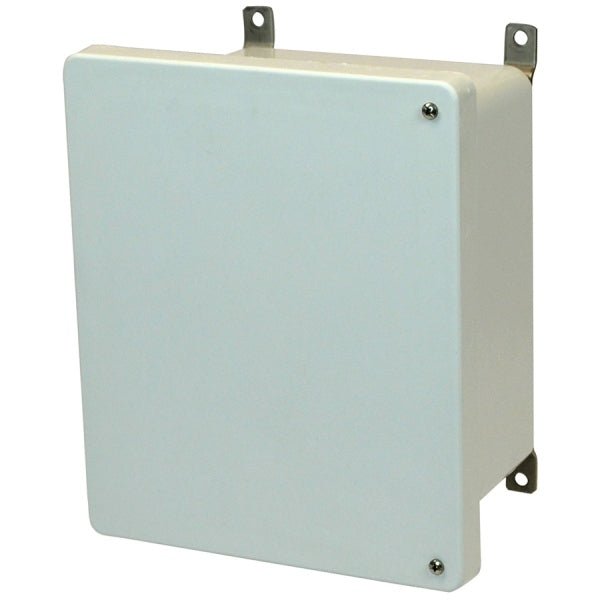 Allied Moulded AM Series Fiberglass Enclosure - Hinged Screw Opaque Cover - Nema Supply