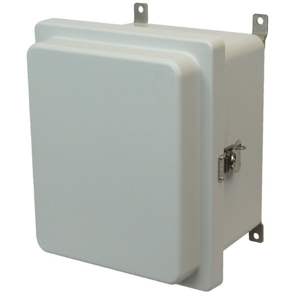 Allied Moulded Control Series Fiberglass Enclosure - Hinged Twist Latch Opaque Cover - Nema Supply