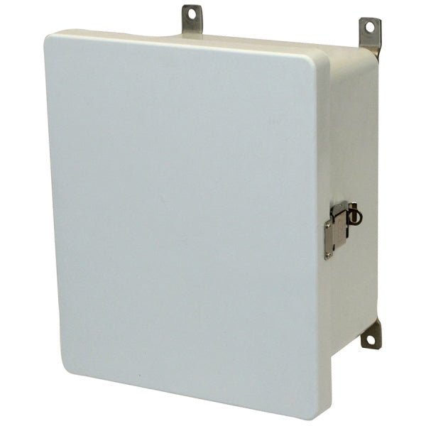 Allied Moulded Empire Series Fiberglass Enclosure - Hinged Twist Latch Opaque Cover - Nema Supply