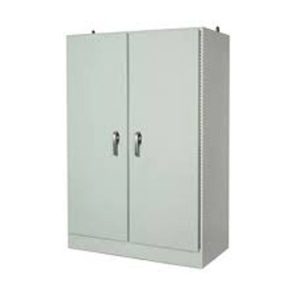 Allied Moulded Free Standing Double Door Fiberglass Enclosure - 3 - Point Lockable Latching Handle Hinged Cover - Nema Supply