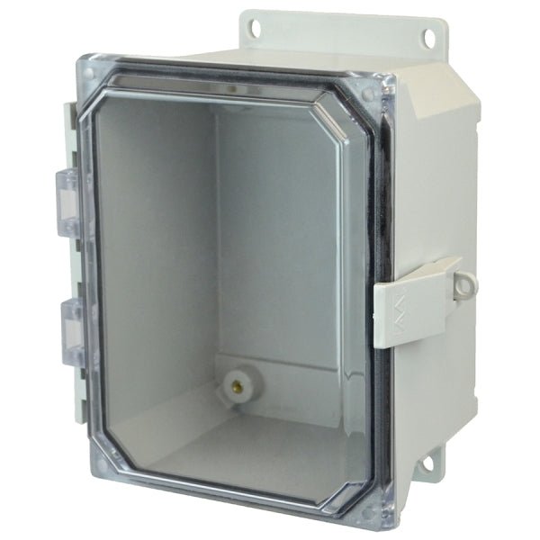 Allied Moulded Ultra - Line Fiberglass Series Enclosure - Hinge Snap Latch Clear Cover - Nema Supply