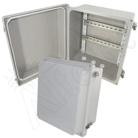 Altelix 14x12x8 Industrial DIN Rail Enclosure Fiberglass NEMA 4X IP66 - Nema Supply