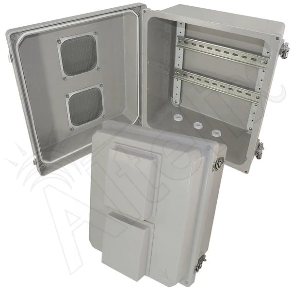 Altelix 14x12x8 Vented Industrial DIN Rail Fiberglass Enclosure - Nema Supply