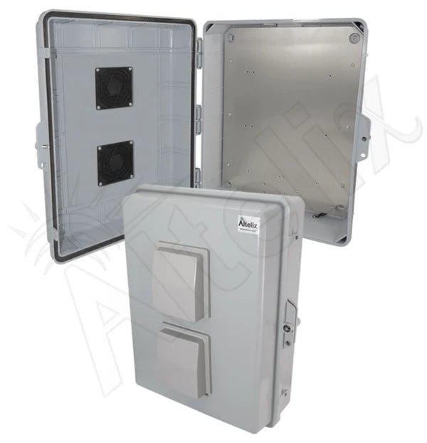 Altelix 17x14x6 Inch Polycarbonate + ABS Vented Weatherproof NEMA Enclosure with Aluminum Mounting Plate - Nema Supply