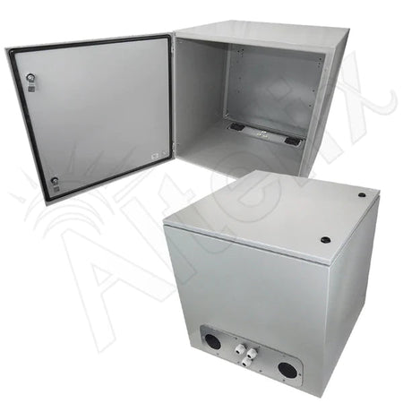 Altelix 24x24x24 Vented Steel Weatherproof NEMA Enclosure with Steel Equipment Mounting Plate - Nema Supply