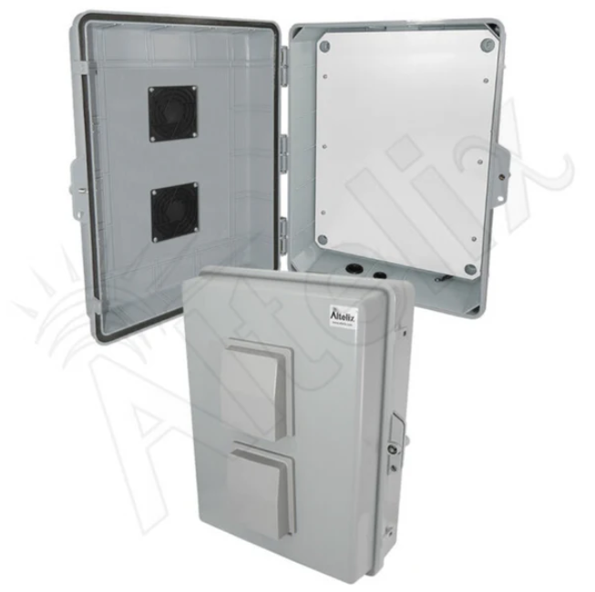 Altelix 17x14x6 Polycarbonate + ABS Vented Indoor / Outdoor RF Transparent WiFi Access Point Enclosure with PVC Non-Metallic Equipment Mounting Plate