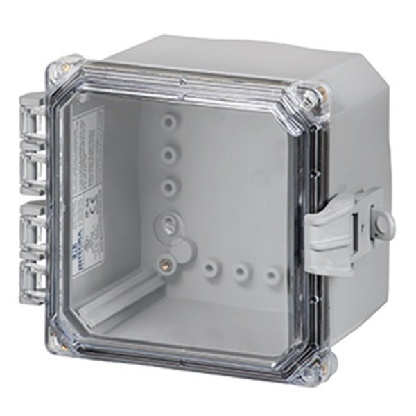 Integra Premium Series Polycarbonate Enclosure with Hinge Clear Non - Metallic Locking Latch Cover - Nema Supply