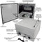 Altelix 24x24x16 19" Wide 6U Rack Steel Weatherproof NEMA Enclosure with Dual 120 VAC Duplex Outlets, Power Cord & 85°F Turn-On Cooling Fans