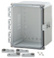 Premium Series Polycarbonate Enclosure with Hinge Clear Non-Metallic Locking Latch Cover