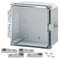 Premium Series Polycarbonate Enclosure with Hinge Clear Non-Metallic Locking Latch Cover
