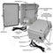 Altelix 12x9x7 NEMA 4X PC+ABS Weatherproof Utility Box NEMA Enclosure with Aluminum Mounting Plate, 120 VAC Outlet & Power Cord