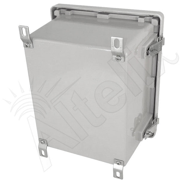 Altelix 10x8x6 Fiberglass Weatherproof NEMA 4X Enclosure with Quick Release Latches - Nema Supply