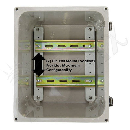 Altelix 10x8x6 Industrial DIN Rail Enclosure Fiberglass NEMA 4X IP66 - Nema Supply