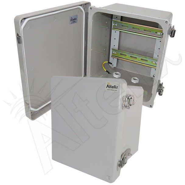 Altelix 10x8x6 Industrial DIN Rail Enclosure Fiberglass NEMA 4X IP66 - Nema Supply