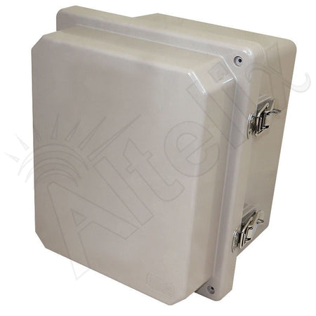 Altelix 10x8x8 Fiberglass Weatherproof NEMA 4X Enclosure with Aluminum Equipment Mounting Plate & 120 VAC Outlets & Power Cord - Nema Supply