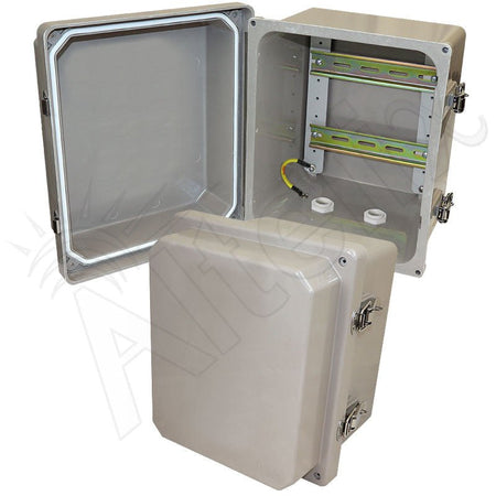 Altelix 10x8x8 Industrial DIN Rail Enclosure Fiberglass NEMA 4X IP66 - Nema Supply