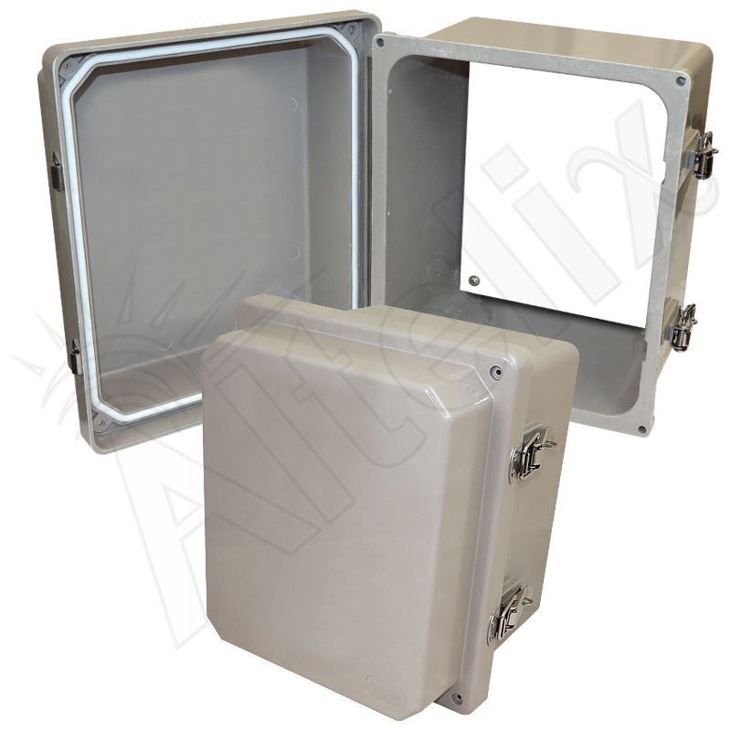 Altelix 10x8x8 NEMA 4X Fiberglass Indoor / Outdoor RF Transparent WiFi Access Point Enclosure with No - Drill PVC Equipment Mounting Plate - Nema Supply