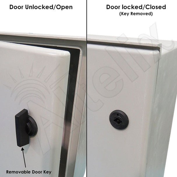 Altelix 12x10x6 NEMA 3X Fiberglass Weatherproof Enclosure with Equipment Mounting Plate & 120 VAC Outlets - Nema Supply