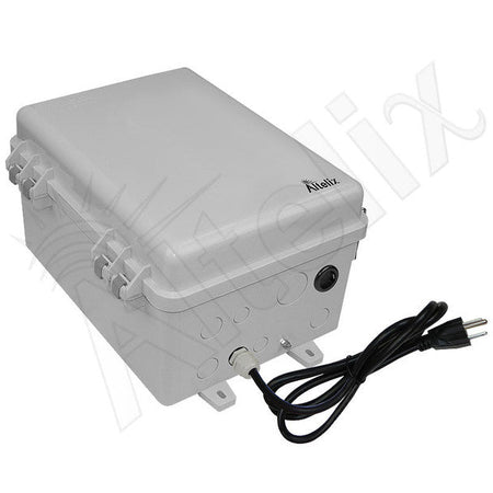 Altelix 12x9x7 NEMA 4X PC+ABS Weatherproof Utility Box NEMA Enclosure with Aluminum Mounting Plate, 120 VAC Outlet & Power Cord - Nema Supply