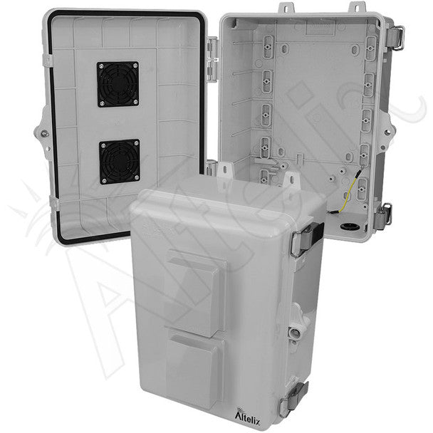 Altelix 12x9x7 PC+ABS Weatherproof Vented Utility Box NEMA Enclosure with Hinged Door - Nema Supply
