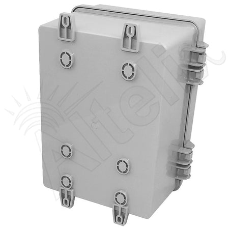 Altelix 12x9x7 Polycarbonate Vented Enclosure with Aluminum Equipment Mounting Plate & 120 VAC Outlets & Power Cord - Nema Supply