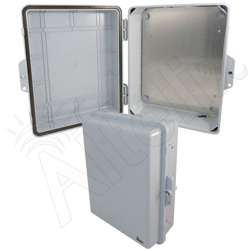 Altelix 14x11x5 NEMA Polycarbonate Enclosure with Aluminum Equipment Mounting Plate - (2) Installed Cable Grommets - Nema Supply