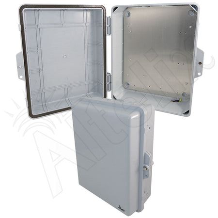 Altelix 14x11x5 NEMA Polycarbonate Enclosure with Aluminum Equipment Mounting Plate - (2) Installed Cable Grommets - Nema Supply