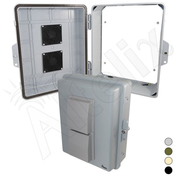 Altelix 14x11x5 Vented Polycarbonate + ABS Indoor / Outdoor RF Transparent WiFi Access Point Enclosure with PVC Non - Metallic Equipment Mounting Plate - Nema Supply