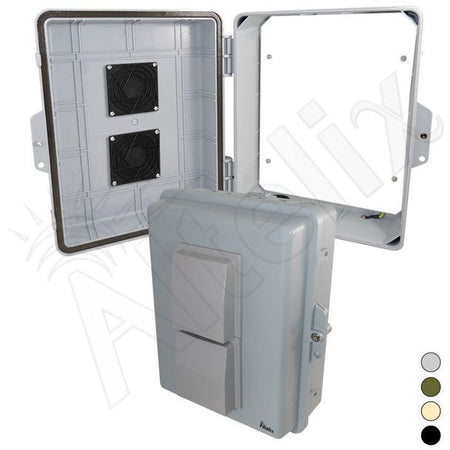 Altelix 14x11x5 Vented Polycarbonate + ABS Indoor / Outdoor RF Transparent WiFi Access Point Enclosure with PVC Non - Metallic Equipment Mounting Plate - Nema Supply