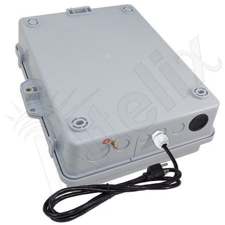 Altelix 14x11x5 Vented Polycarbonate + ABS Weatherproof NEMA Enclosure with Cooling Fan, 120 VAC GFCI Outlets & Power Cord - Nema Supply