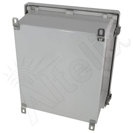 Altelix 14x12x10 Fiberglass Vented Weatherproof NEMA Enclosure with Blank Aluminum Mounting Plate - Nema Supply