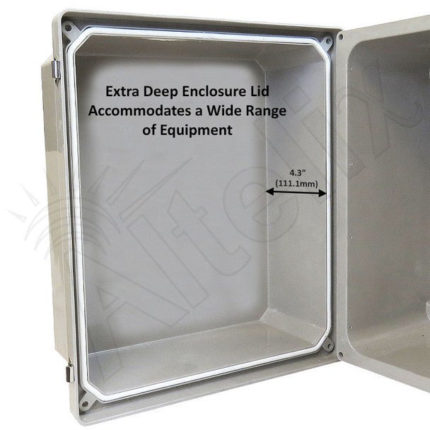 Altelix 14x12x10 Fiberglass Weatherproof NEMA 4X Enclosure - Nema Supply