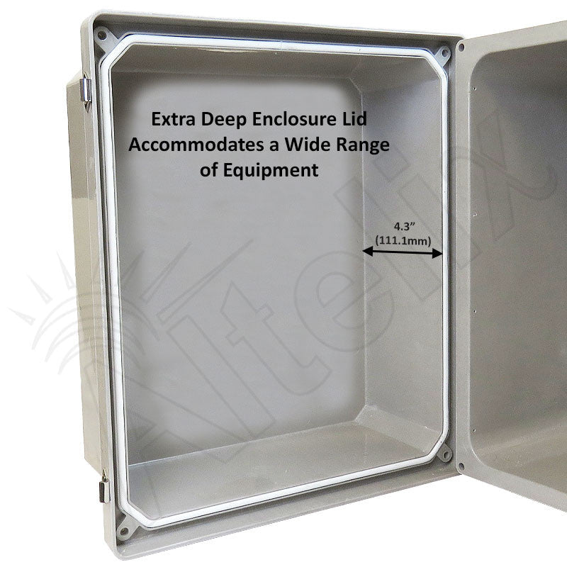 Altelix 14x12x10 Fiberglass Weatherproof NEMA 4X Enclosure (Copy) - Nema Supply