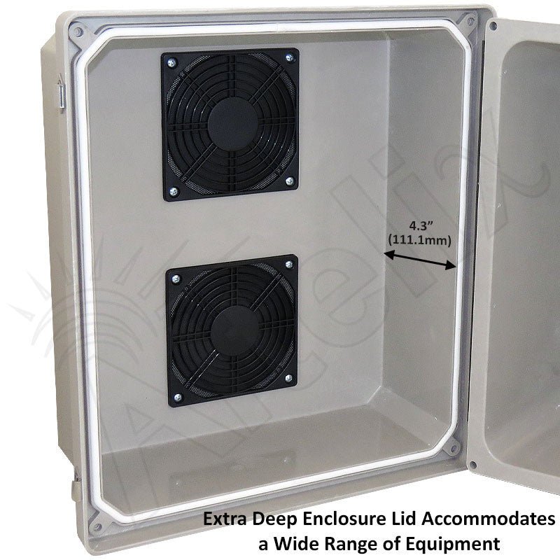 Altelix 14x12x10 Fiberglass Weatherproof Vented NEMA Enclosure - Nema Supply