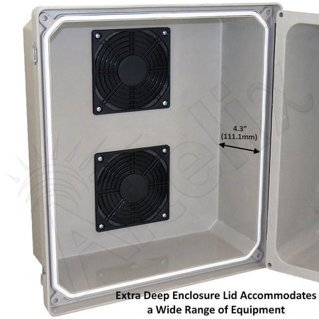 Altelix 14x12x10 Fiberglass Weatherproof Vented NEMA Enclosure - Nema Supply