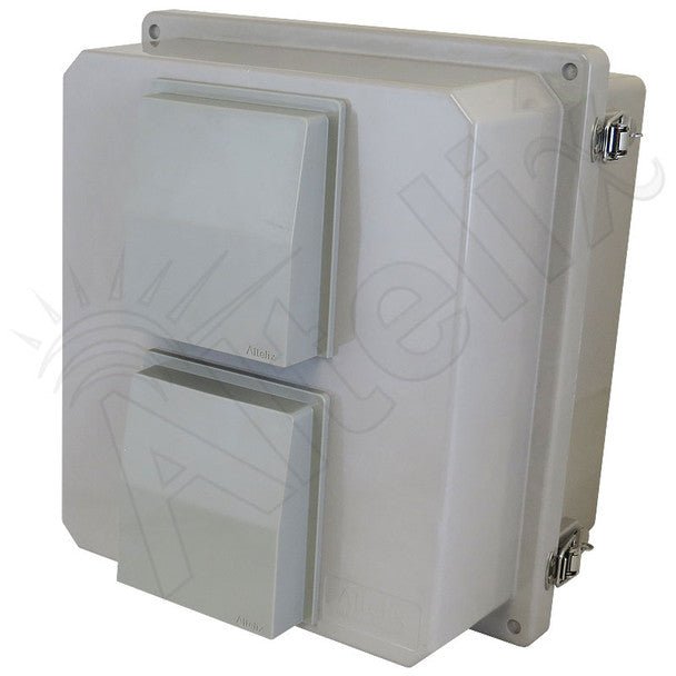 Altelix 14x12x10 Fiberglass Weatherproof Vented NEMA Enclosure with Cooling Fan, 120 VAC Outlets & Power Cord - Nema Supply