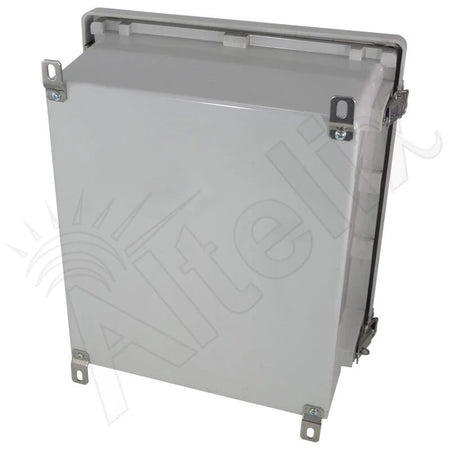 Altelix 14x12x6 Fiberglass Weatherproof Heated NEMA Enclosure with 120 VAC Outlets, Power Cord & 200W Heater with Digital Temperature Controller - Nema Supply