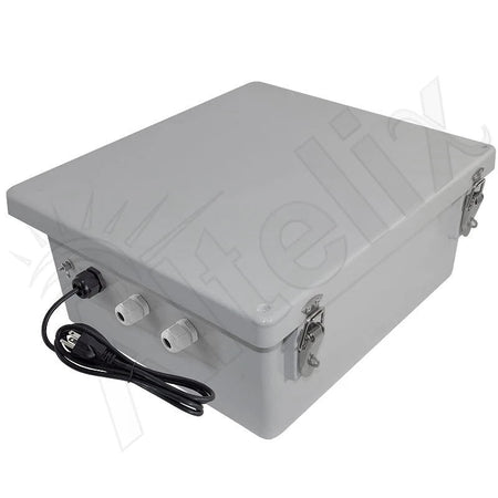 Altelix 14x12x6 Fiberglass Weatherproof Heated NEMA Enclosure with 120 VAC Outlets, Power Cord & 200W Heater with Digital Temperature Controller - Nema Supply