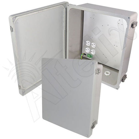 Altelix 14x12x6 Fiberglass Weatherproof Heated NEMA Enclosure with 200W Heater & 120 VAC Outlets - Nema Supply
