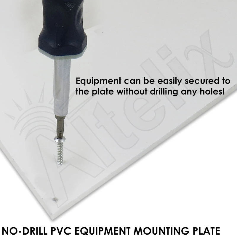Altelix 14x12x8 Fiberglass Weatherproof Vented WiFi NEMA Enclosure with No - Drill PVC Equipment Mounting Plate, Cooling Fan, 120 VAC Outlets & Power Cord - Nema Supply