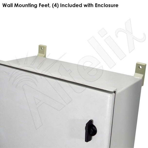 Altelix 16x12x8 NEMA 3X Fiberglass Weatherproof Enclosure with Blank Steel Equipment Mounting Plate - Nema Supply