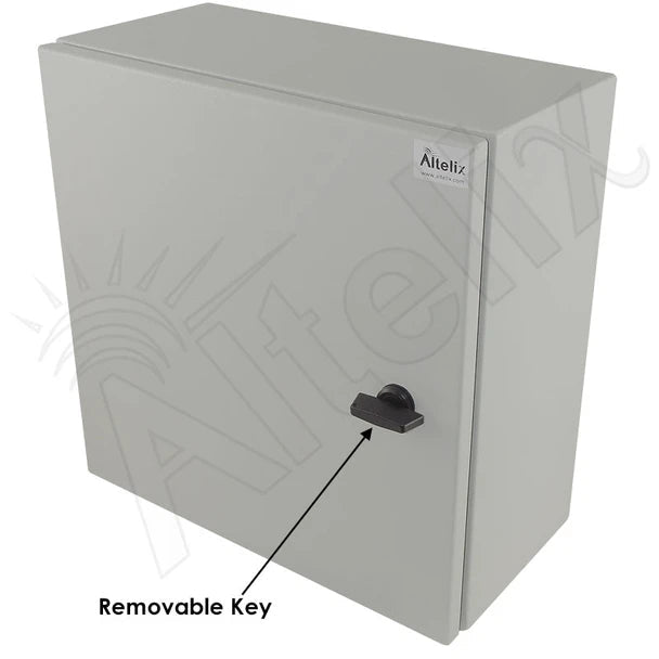 Altelix 16x16x8 NEMA 4X Steel Weatherproof Enclosure with 120 VAC Outlets and Power Cord - Nema Supply