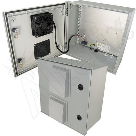 Altelix 16x16x8 Vented Fiberglass Weatherproof NEMA Enclosure with 12 VDC Cooling Fan - Nema Supply